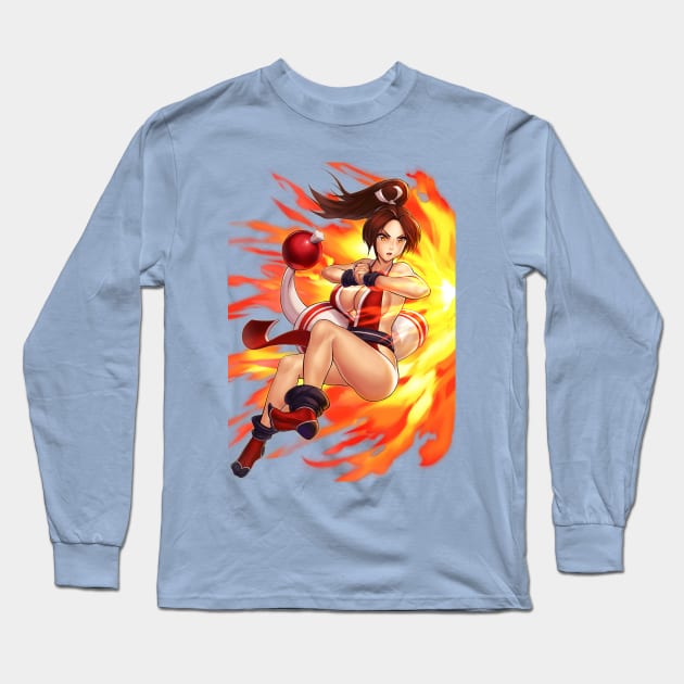 Mai Shiranui Long Sleeve T-Shirt by hybridmink